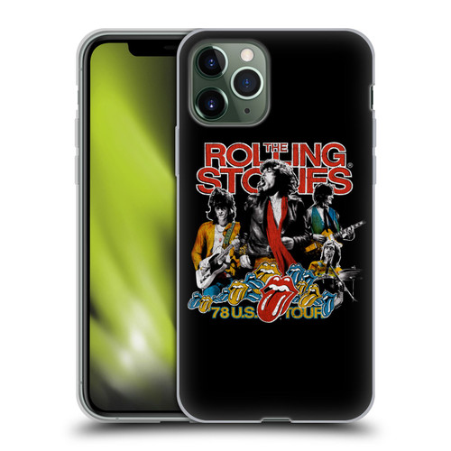 The Rolling Stones Key Art 78 US Tour Vintage Soft Gel Case for Apple iPhone 11 Pro