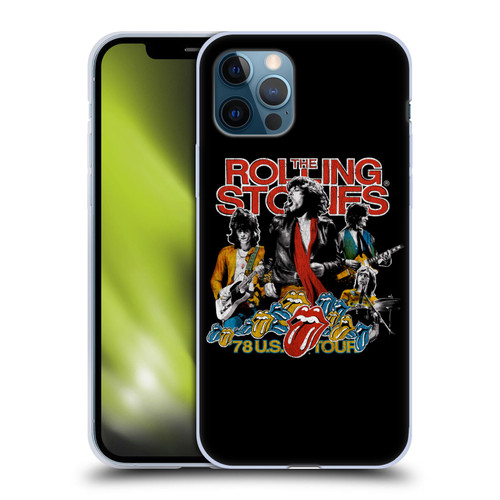 The Rolling Stones Key Art 78 US Tour Vintage Soft Gel Case for Apple iPhone 12 / iPhone 12 Pro