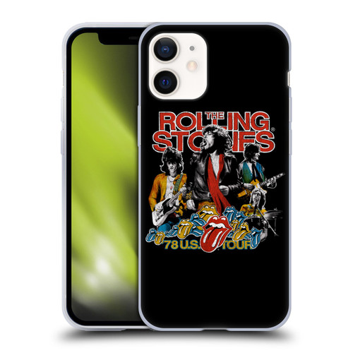 The Rolling Stones Key Art 78 US Tour Vintage Soft Gel Case for Apple iPhone 12 Mini