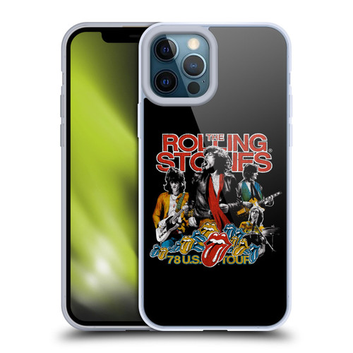 The Rolling Stones Key Art 78 US Tour Vintage Soft Gel Case for Apple iPhone 12 Pro Max