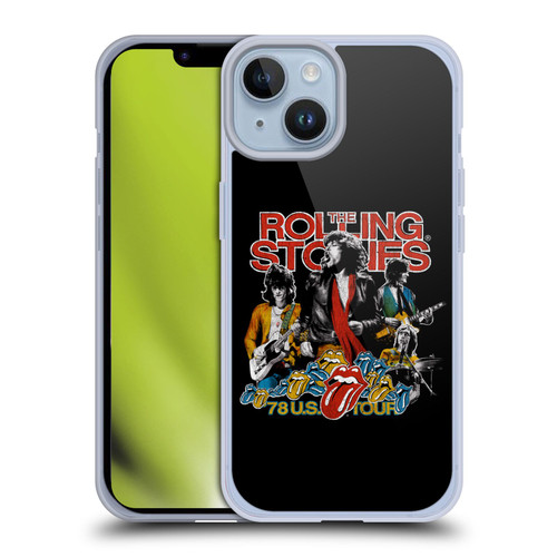 The Rolling Stones Key Art 78 US Tour Vintage Soft Gel Case for Apple iPhone 14