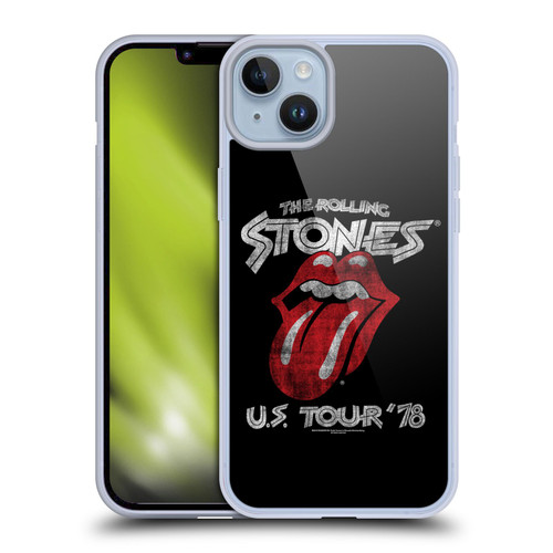 The Rolling Stones Key Art US Tour 78 Soft Gel Case for Apple iPhone 14 Plus