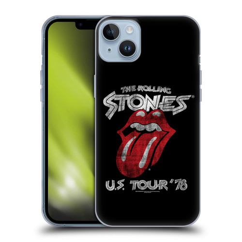 The Rolling Stones Key Art US Tour 78 Soft Gel Case for Apple iPhone 14 Plus