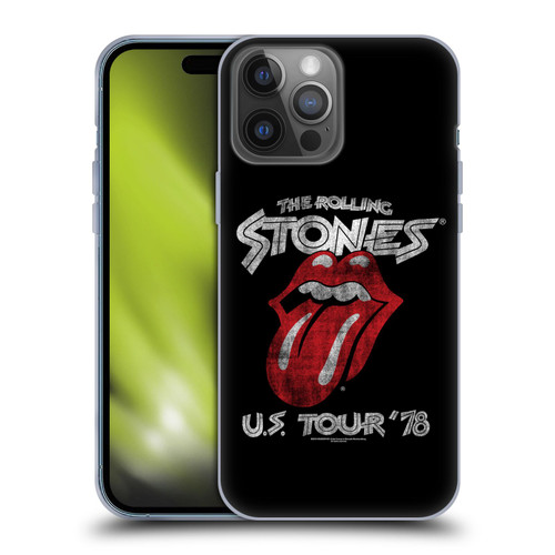 The Rolling Stones Key Art US Tour 78 Soft Gel Case for Apple iPhone 14 Pro Max