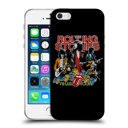 The Rolling Stones Key Art 78 US Tour Vintage Soft Gel Case for Apple iPhone 5 / 5s / iPhone SE 2016