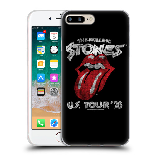 The Rolling Stones Key Art US Tour 78 Soft Gel Case for Apple iPhone 7 Plus / iPhone 8 Plus