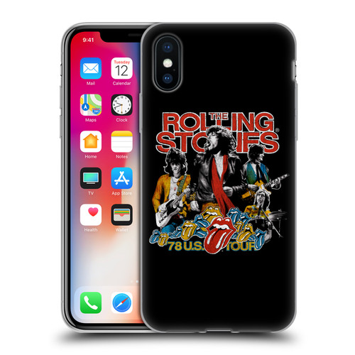 The Rolling Stones Key Art 78 US Tour Vintage Soft Gel Case for Apple iPhone X / iPhone XS