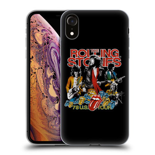 The Rolling Stones Key Art 78 US Tour Vintage Soft Gel Case for Apple iPhone XR