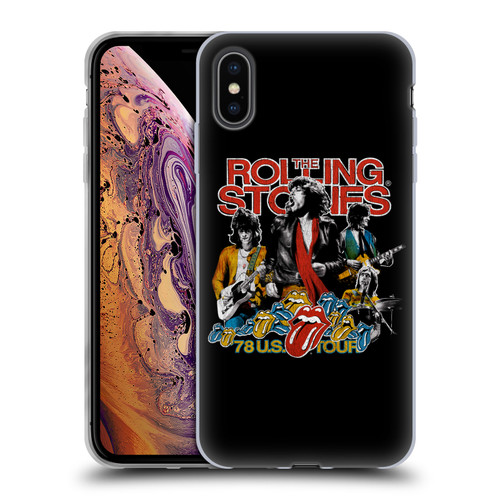 The Rolling Stones Key Art 78 US Tour Vintage Soft Gel Case for Apple iPhone XS Max