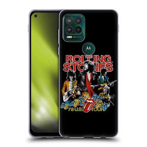 The Rolling Stones Key Art 78 US Tour Vintage Soft Gel Case for Motorola Moto G Stylus 5G 2021