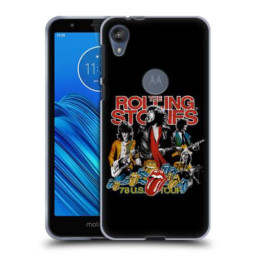 The Rolling Stones Key Art 78 US Tour Vintage Soft Gel Case for Motorola Moto E6