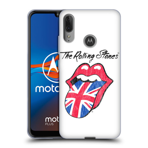 The Rolling Stones Key Art UK Tongue Soft Gel Case for Motorola Moto E6 Plus