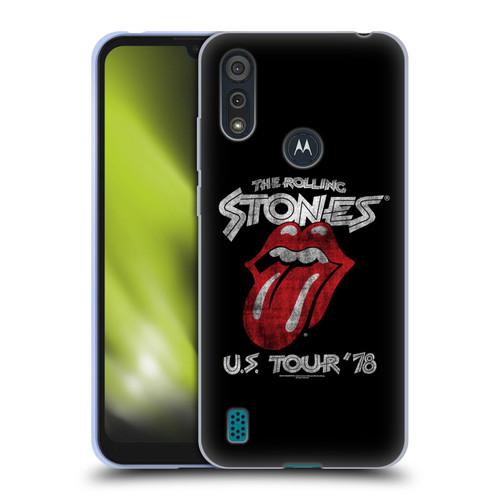 The Rolling Stones Key Art US Tour 78 Soft Gel Case for Motorola Moto E6s (2020)