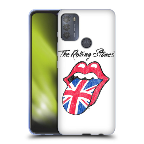 The Rolling Stones Key Art UK Tongue Soft Gel Case for Motorola Moto G50