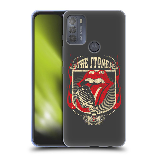 The Rolling Stones Key Art Jumbo Tongue Soft Gel Case for Motorola Moto G50