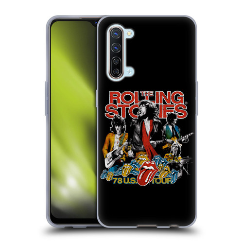 The Rolling Stones Key Art 78 US Tour Vintage Soft Gel Case for OPPO Find X2 Lite 5G
