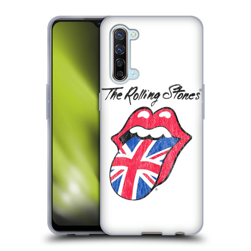 The Rolling Stones Key Art UK Tongue Soft Gel Case for OPPO Find X2 Lite 5G