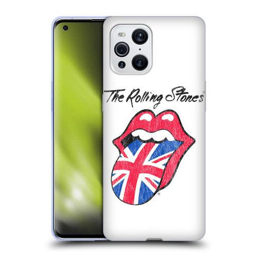 The Rolling Stones Key Art UK Tongue Soft Gel Case for OPPO Find X3 / Pro