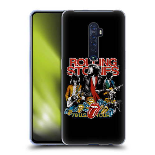 The Rolling Stones Key Art 78 US Tour Vintage Soft Gel Case for OPPO Reno 2