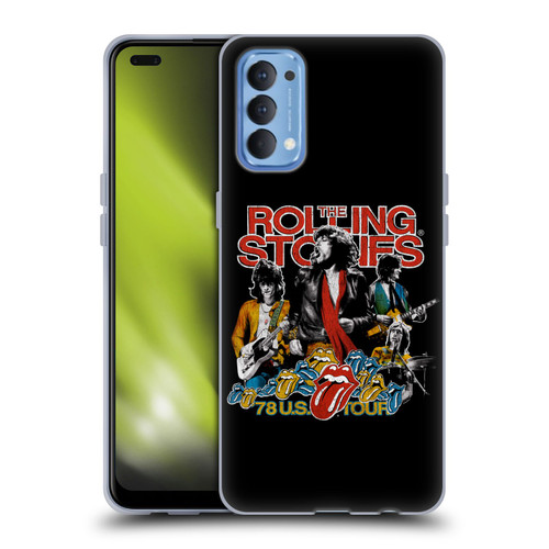 The Rolling Stones Key Art 78 US Tour Vintage Soft Gel Case for OPPO Reno 4 5G