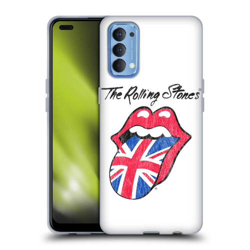 The Rolling Stones Key Art UK Tongue Soft Gel Case for OPPO Reno 4 5G