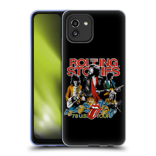 The Rolling Stones Key Art 78 US Tour Vintage Soft Gel Case for Samsung Galaxy A03 (2021)