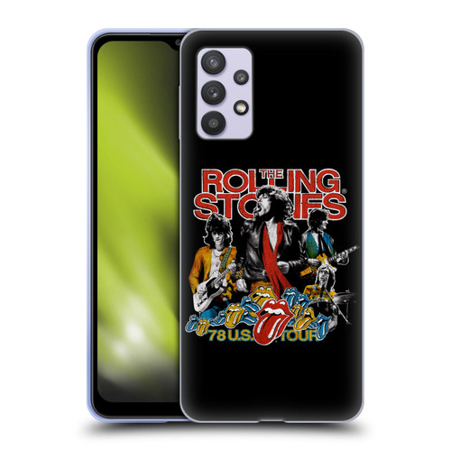 The Rolling Stones Key Art 78 US Tour Vintage Soft Gel Case for Samsung Galaxy A32 5G / M32 5G (2021)