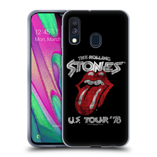 The Rolling Stones Key Art US Tour 78 Soft Gel Case for Samsung Galaxy A40 (2019)
