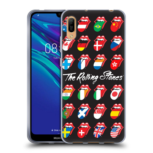 The Rolling Stones Licks Collection Flag Poster Soft Gel Case for Huawei Y6 Pro (2019)