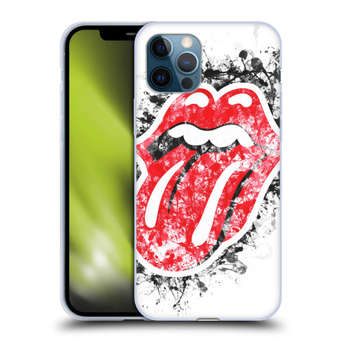 The Rolling Stones Licks Collection Distressed Look Tongue Soft Gel Case for Apple iPhone 12 / iPhone 12 Pro