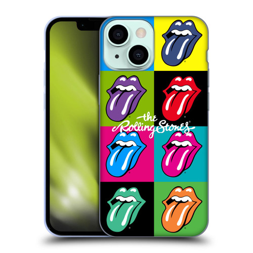 The Rolling Stones Licks Collection Pop Art 1 Soft Gel Case for Apple iPhone 13 Mini