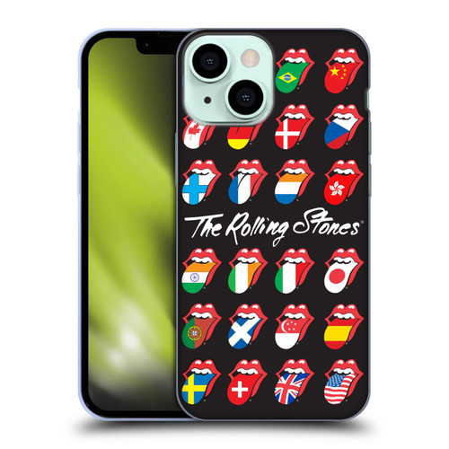 The Rolling Stones Licks Collection Flag Poster Soft Gel Case for Apple iPhone 13 Mini