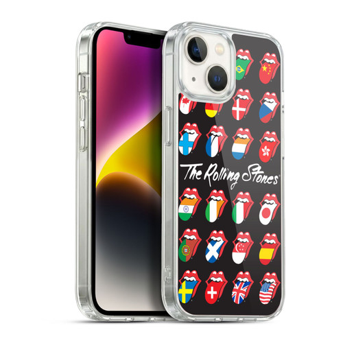 The Rolling Stones Licks Collection Flag Poster Soft Gel Case for Apple iPhone 14