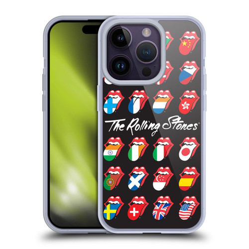 The Rolling Stones Licks Collection Flag Poster Soft Gel Case for Apple iPhone 14 Pro