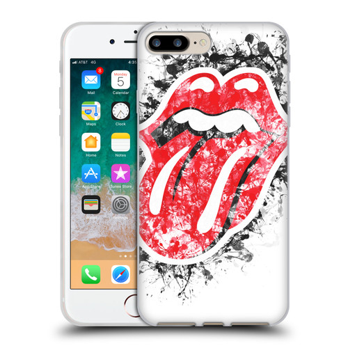 The Rolling Stones Licks Collection Distressed Look Tongue Soft Gel Case for Apple iPhone 7 Plus / iPhone 8 Plus