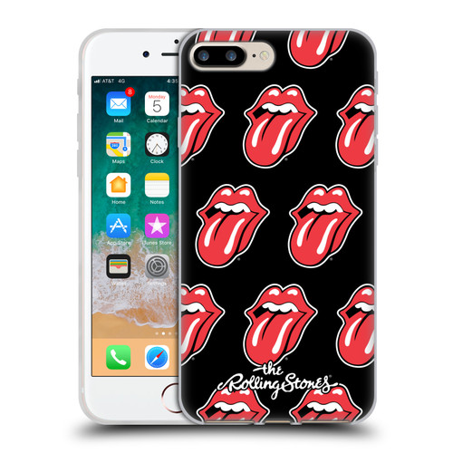 The Rolling Stones Licks Collection Tongue Classic Pattern Soft Gel Case for Apple iPhone 7 Plus / iPhone 8 Plus