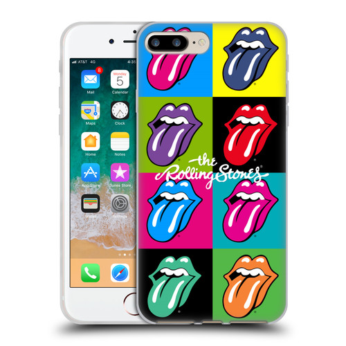 The Rolling Stones Licks Collection Pop Art 1 Soft Gel Case for Apple iPhone 7 Plus / iPhone 8 Plus