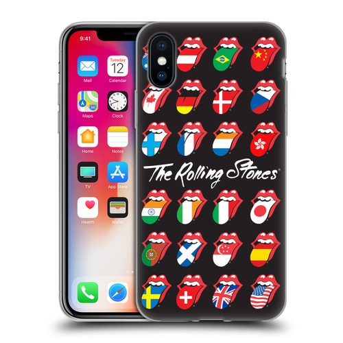 The Rolling Stones Licks Collection Flag Poster Soft Gel Case for Apple iPhone X / iPhone XS