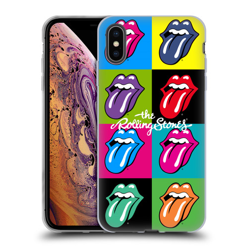 The Rolling Stones Licks Collection Pop Art 1 Soft Gel Case for Apple iPhone XS Max