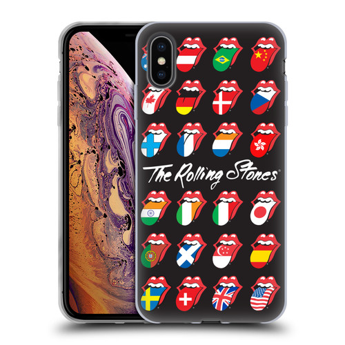 The Rolling Stones Licks Collection Flag Poster Soft Gel Case for Apple iPhone XS Max