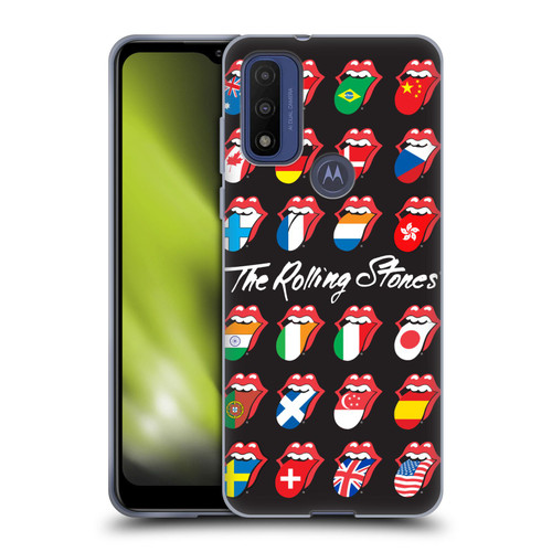 The Rolling Stones Licks Collection Flag Poster Soft Gel Case for Motorola G Pure