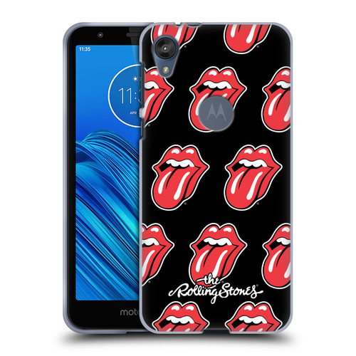 The Rolling Stones Licks Collection Tongue Classic Pattern Soft Gel Case for Motorola Moto E6