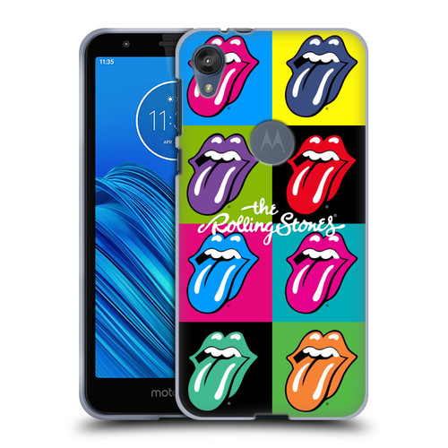 The Rolling Stones Licks Collection Pop Art 1 Soft Gel Case for Motorola Moto E6