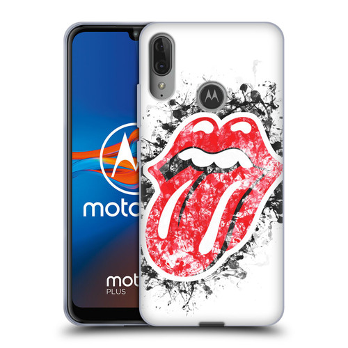 The Rolling Stones Licks Collection Distressed Look Tongue Soft Gel Case for Motorola Moto E6 Plus