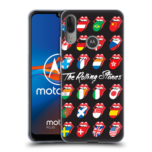 The Rolling Stones Licks Collection Flag Poster Soft Gel Case for Motorola Moto E6 Plus