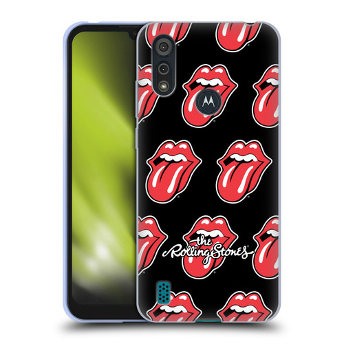 The Rolling Stones Licks Collection Tongue Classic Pattern Soft Gel Case for Motorola Moto E6s (2020)