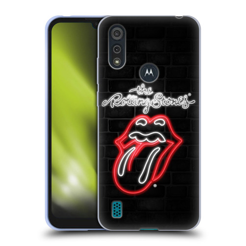 The Rolling Stones Licks Collection Neon Soft Gel Case for Motorola Moto E6s (2020)