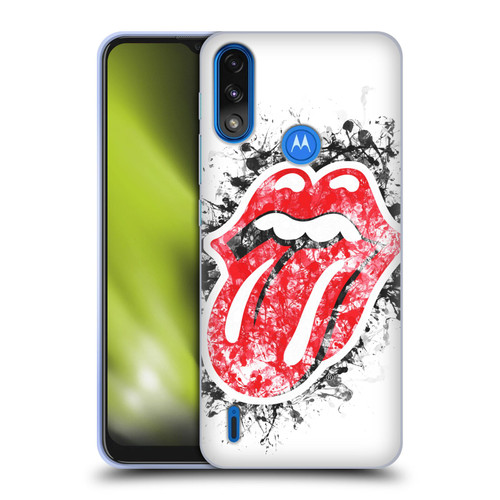 The Rolling Stones Licks Collection Distressed Look Tongue Soft Gel Case for Motorola Moto E7 Power / Moto E7i Power