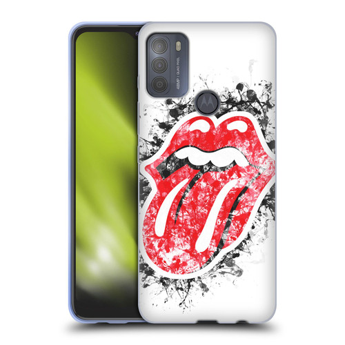 The Rolling Stones Licks Collection Distressed Look Tongue Soft Gel Case for Motorola Moto G50