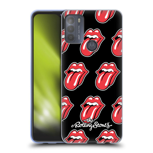 The Rolling Stones Licks Collection Tongue Classic Pattern Soft Gel Case for Motorola Moto G50